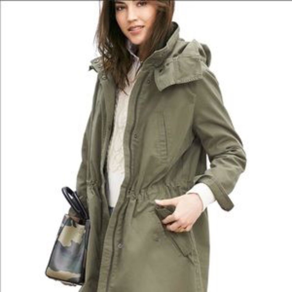 Banana Republic Anorak, Small, Green